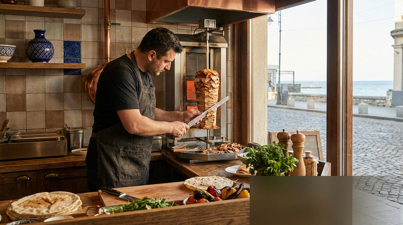 Shaorma delicioasă la One Shawarma Constanța — carne fragedă și legume proaspete în lipie aurie
